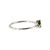 10K White Gold Peridot Teardrop with Bilateral Diamond Bezels Ring Size 7