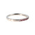 10K White Gold Pink Tourmaline Bezel Half Infinity Ring Size 7