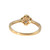 10K Gold Created Alexandrite Flower Surrounded with Diamond Bezels Ring Size 6.5