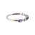 10K White Gold Alternating Marquise-Cut Amethyst and Diamond Bezels Ring Size 7
