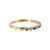 10K Gold Alternating Amethyst Bezels and Diamond Bezels Ornate Ring Size 7