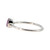 10K White Gold Amethyst Teardrop with Bilateral Diamond Bezels Ring Size 7