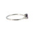 10K White Gold Amethyst Teardrop with Bilateral Diamond Bezels Ring Size 7