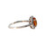 14K White Gold 1.0tw Orange Citrine Oval with .15tw Diamond Bezel Halo Ring Size 6.75