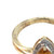 10K Gold 1.40tw Yellow Citrine Marquise with .13tw Diamond Bezel Halo Double Band Ring Size 6.75