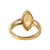 10K Gold 1.40tw Yellow Citrine Marquise with .13tw Diamond Bezel Halo Double Band Ring Size 6.75