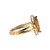 10K Gold 1.40tw Yellow Citrine Marquise with .13tw Diamond Bezel Halo Double Band Ring Size 6.75