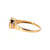 14K Gold 0.72tw Orange Citrine Oval with 3-Stacked Bilateral .05tw Diamond Bezels Ring Size 7