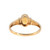 14K Gold 0.72tw Orange Citrine Oval with 3-Stacked Bilateral .05tw Diamond Bezels Ring Size 7