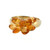 10K Gold 1.50tw Orange Citrine Dangle Teardrops Cluster Ring Size 6.75