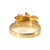 10K Gold 1.50tw Orange Citrine Dangle Teardrops Cluster Ring Size 6.75