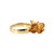 10K Gold 1.50tw Orange Citrine Dangle Teardrops Cluster Ring Size 6.75