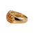 10K Gold .60tw Orange Citrine Bezels Dome Design Chunky Ring Size 7