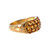 10K Gold .60tw Orange Citrine Bezels Dome Design Chunky Ring Size 7