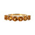 14K Gold .96tw 6-Orange Citrine Bezels Band Ring Size 5.5