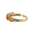 14K Gold .96tw 6-Orange Citrine Bezels Band Ring Size 5.5