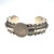 Vintage Navajo Stamped Sterling Silver Scalloped Edge Open Cuff Bracelet - Signed R. Tolino