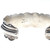 Vintage Navajo Stamped Sterling Silver Scalloped Edge Open Cuff Bracelet - Signed R. Tolino