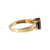 10K Gold Orange Citrine Central Marquise and Bilateral Garnet Marquise Flanked by Diamonds Ring Size 7