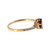 10K Gold 0.86tw Double Garnet Teardrops Flanked by .06tw Diamonds Ring Size 6.75