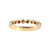 14K Gold Alternating .38tw Ruby Bezels and .23tw Diamond Bezels Ring Size 6.75