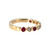 14K Gold Alternating .38tw Ruby Bezels and .23tw Diamond Bezels Ring Size 6.75