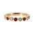 14K Gold Alternating .38tw Ruby Bezels and .23tw Diamond Bezels Ring Size 6.75