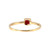 14K Gold .35tw Ruby Square with Cascading .09tw Diamond Bezels Ring Size 7