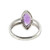 10K White Gold 1.50tw Amethyst Marquise with a .13tw Diamond Halo Double Band Ring Size 7