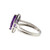 10K White Gold 1.50tw Amethyst Marquise with a .13tw Diamond Halo Double Band Ring Size 7