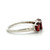 Sterling Silver Heart Cut Three-stone with Diamond Accents Ring Size 10