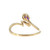 10K Gold .16tw Amethyst Oval with .10tw Diamond Halo and Accented Curlicue Bypass Band Ring Size 7