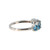 14K White Gold 1.28tw 5-Blue Topaz Bezels Ring Size 6.75
