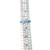 14K White Gold 1.28tw 5-Blue Topaz Bezels Ring Size 6.75