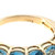 14K Gold 1.53tw 6-Blue Topaz Bezels with .03tw Diamond Bezel Accents Ring Size 4.75