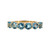 14K Gold 1.53tw 6-Blue Topaz Bezels with .03tw Diamond Bezel Accents Ring Size 4.75