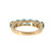 14K Gold 1.53tw 6-Blue Topaz Bezels with .03tw Diamond Bezel Accents Ring Size 4.75