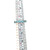 14K Gold 1.53tw 6-Blue Topaz Bezels with .03tw Diamond Bezel Accents Ring Size 4.75