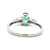14K White Gold .6ct Oval Emerald with 2 Diamond Accents 0.19cttw Ring Size 7.5