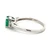 14K White Gold .6ct Oval Emerald with 2 Diamond Accents 0.19cttw Ring Size 7.5