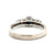 Sterling Silver Five-stone Oval Cut Sapphire and CZ Ring Size 8.25