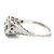 Vintage Belais 18K White Gold Art Deco Filigree Hexagon Diamond Sapphire Ring Size 6.75