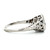 Vintage Belais 18K White Gold Art Deco Filigree Hexagon Diamond Sapphire Ring Size 6.75