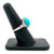 14k White Gold Cabochon Oval 5.51ct Sleeping Beauty Turquoise with .18cttw Diamond Accents Ring Size 6.75