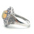 D'Joy Sterling Silver Opal And Tanzanite With CZ Accents Round Fashion Ring Size 9