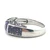 Sterling Silver Amethyst Semi Bezel Set Statement Ring Size 9