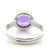 Sterling Silver Amethyst Round Bezel Set Solitaire Fashion Ring Size 8.5