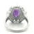 Sterling Silver Amethyst Marquise Cut With Blue Topaz Accent Stone Vintage Inspired Statement Ring Size 8