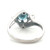 Sterling Silver Blue Topaz Round Cut With CZ Accent Fashion Ring Size 6.5