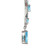 Sterling Silver Swiss Blue Topaz Pear and Marquise Cut Floral Necklace And Round Cut Earring Set